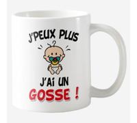 Callvin Mug J'ai un gosse Maman Céramique - Message d’amour Maman on t’aime tu es formidable - Cadeau Original pour Maman - Idée Cadeau Fête des Mères, Anniversaire, Noël - Tasse pour Mère