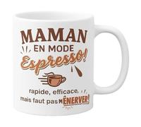 Callvin Mug Mode Expresso Céramique - Message d'amour Maman on t'aime tu es formidable - Cadeau Original pour Mère - Idée Cadeau Fête des Mères, Anniversaire, Noël - Tasse 325 mL