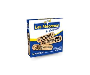 CALLVIN | Pansements Humoristiques 'Les Mécanos du Dimanche' | Lot de 24 Pansements Drôles pour Bricoleurs et Mécaniciens - Idéal pour Petits Bobos et Accidents de Bricolage