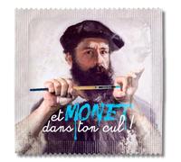 Callvin - Préservatif Drôle à l'Unité - Édition Spéciale Cul-Ture - Cadeau Original et Humoristique - Design Créatif en Latex de Qualité (Universel, monet)