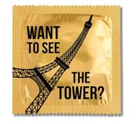 CALLVIN | Préservatif Humour | À l'Unité | Parfait pour une Surprise Amusante | Pour des Instants Mémorables | Fabrication Française. (Universel, Want To See The Tower)