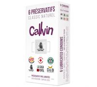 Callvin Préservatifs Classic Naturel - Boîte de 6 préservatifs lubrifiés avec dé ludique de sélection, accessoire discret et original pour pimenter vos moments à deux (adultes consentants)