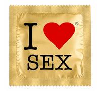 CALLVIN Préservatifs humoristiques avec message drôle - Idée cadeau amusante pour couple, EVG/EVJF et soirées - Préservatif original emballé individuellement - BEST 1 (I Love Sex)