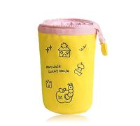 CALLYSONIC 1 trousse à crayons télescopique avec fermeture éclair - Pour filles, garçons, enfants, étudiants, Rose N, normale