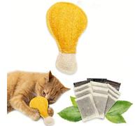 CALLYSONIC Jouet interactif pour chat - Jouet à mâcher pour chat - Pour l'hygiène et l'activité des dents du chat - Jaune