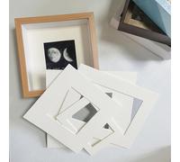 CALLYSONIC Lot de 10 Passe Partout, Papier Photo 10x15, Sans Acide Résistant Au Vieillissement, 5PCS 10 X 15 Cm, 5PCS 15 X 20 Cm, pour Tableaux, Photos, Tirages D'art - Blanc Crème