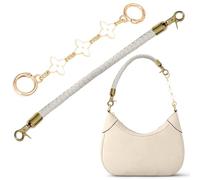 CALLYSONIC Lot de 2 anses de sac pour sacs à crochet de 30 cm - Chaînes d'extension en métal de 15 cm - Poignée de rechange - Accessoire DIY pour sacs à main