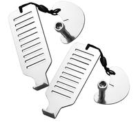 CALLYSONIC Lot de 2 serrures de porte d'entrée - Protection anti-effraction - En acier inoxydable - Verrou blindé pour porte d'appartement - Serrure de porte portable - Pour hôtel, famille, portes