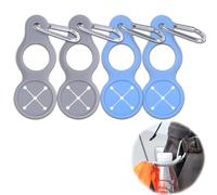 CALLYSONIC Lot de 4 porte-bouteilles, ceinture, sac à dos, ceinture en nylon, porte-bouteilles, crochets à clés, boucles pour bouteille d'eau, pour le camping, la randonnée, les voyages, la pêche et
