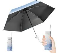 CALLYSONIC Parapluie résistant aux tempêtes, dégradé, protection solaire, parapluie de poche, résistant aux tempêtes, mini parapluie coloré, pliable, pour femme avec mallette de transport, convient