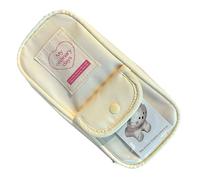 CALLYSONIC Trousse à crayons avec fermeture éclair - Grande trousse à crayons - Pour fille - Motif chat - Idéale comme cadeau pour l'école, le bureau, les adolescentes, les filles, Blanc A, Étui à