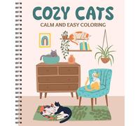 Calm and Easy Coloring: Cozy Cats