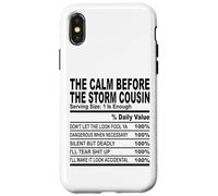 calm before the storm cousin nutrition fact cousin hommes femmes Coque pour iPhone X/XS