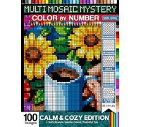 Calm & Cozy Edition Multi Mystery Mosaic Color By Number: Soft Scenes, Gentle Colors, Peaceful Fun