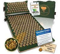 CALM ELEPHANT ORIGINAL XL Tapis Acupression PURE ECO et Coussin Ergonomique, Tapis Champ de Fleurs, Soulagement Dos, Cou & Épaules, Réflexologie, Anti-Stress, Méditation, fonction chauffante et sac