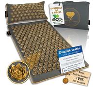 CALM ELEPHANT ORIGINAL XL Tapis Acupression PURE ECO et Coussin Ergonomique, Tapis Champ de Fleurs, Soulagement Dos, Cou & Épaules, Réflexologie, Anti-Stress, Méditation, fonction chauffante et sac