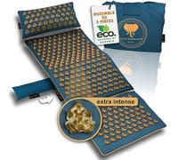 CALM ELEPHANT ORIGINAL XXL MANDALA PRO Tapis Acupression 5 Pièces avec Coussins Nuque et Lombaire, Tapis Pieds, Sac - Fonction Chauffante, Tapis de Massage Complet pour Soulagement Douleur et Stress