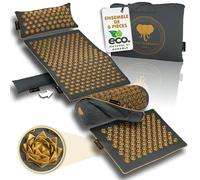 CALM ELEPHANT ORIGINAL XXL Tapis Acupression ULTIMATE 6 pcs avec Coussin Ergonomique, Coussin Lombaire & Jambes, Tapis Pieds, fonction chauffante et Sac - Soulage Dos, Cou & Épaules, Réduit le Stress