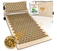 Calm Elephant XL Tapis Acupression, 3 Pièces pour Détente et Massage, Beige