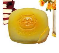Calm Hand Toy, Bread Stress Reliever Pack, 3.35in Relief with Soft Compression, Authentic Silicone Anti Stress Model, Fun Desk Toy with Cute Design, Focus Aid for Study Classroom