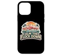 Calm The Flock Down Cool Flamingo Citation Phrase Joke Coque pour iPhone 12 Mini