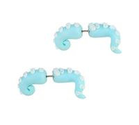 Calmar Tentacules Stud Boucle d'oreille Spike Doux Poterie Alliage pour Les Femmes Boucle d'oreille Décoration Anniversaire Saint Valentin Bijoux De Fête Accessoires Bleu Haute Qualité