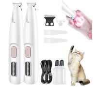 Calmclippers pour chats, tondeuse pour chats Nordusk, tondeuse universelle pattes d'animaux de compagnie Sophistipetz, tondeuse apaisante, patte d'animal rechargeable étanche à faible bruit(2 pièces)