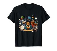 Calme Capybara dans Un Chaos de Bureau Amusant avec des Animaux T-Shirt