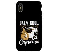 Calme Cool Capricorne Coque pour iPhone X/XS