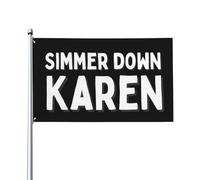 Calme-Toi, Karen Drapeau Décoratif Drapeau De Jardin Solide Garden Flag Pour Porche Célébrations Balcon 90X150Cm