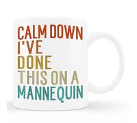 Calmez-Vous, J'Ai Déjà Fait Ça Sur Un Mannequin Tasses Porcelaine Tasse Pratiques Tasse À Café 330Ml Pour Chocolat Chaud Ami Collègue