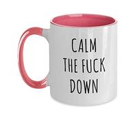 Calmez-Vous, Putain De Grossièretés Tasse À Café Céramique Tasses Porcelaine Tasse 330Ml Pour Femme Chocolat Chaud Homme