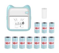 CalmGeek Mini imprimante photo de poche thermique portable 203 dpi Connexion BT sans fil pour étiquette d'image DIY liste meno notes journal reçu papier imprimante instantanée autocollant avec 10