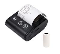 CalmGeek Mini imprimante thermique portable USB et BT 57 mm sans fil haute vitesse avec 1 rouleau de papier à l'intérieur, compatible avec iOS Android Windows pour restaurant, vente au détail