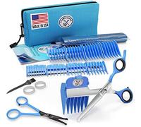 Calming Clipper Kit de coiffure pour autisme et sensibilité sensorielle, 10 pièces, droitier - avec 11.5cm ciseaux de sécurité