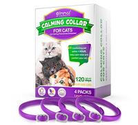 Calming Collar for Cats, 4 Packs Adjustable Calming Collar for Cats, Anxiety Relief & Anti Stress Cat Collars for Large Middle and Small Cats,with Waterproof Safe Pheromone Calm Collars