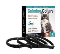 Calming Collar for Dogs & Cats, Adjustable Dog Calming Collar, Waterproof Calming Collar, Flexible Dog Collar Natural Calming Pheromone Dog Collar Lasts 30 Days for Pet Dogs and Cats