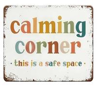 Calming Corner Sign This Is A Safe Space Funny Metal Classroom Office Room Reading Corner Home Library Wall Decor 8 X 12 in