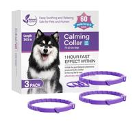 Calming Dog Collars, Dog Stress Collar, 3 Pieces Long-Lasting Adjustable Pet Behavior Correction for Indoor and Outdoor Use, 3.54x3.54x2.36 inches, Abs Material, 200g