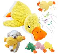 Calming Duck Toy for Dogs, Calming Duck Toy for Dogs (L(38 x45cm),Yellow) | 2026 New Upgraded Interactive Plush Duck Toy for Dogs, Durable Stuffed Calming Pillow with Quack Sound and Crazy Crinkle