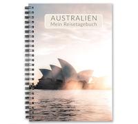 Calmondo Carnet de voyage Australie - Journal interactif - Planificateur de voyage - Cadeau de voyage personnalisé pour le travail et les voyages - Semestre à l'étranger etc. - Format A5 pour 3