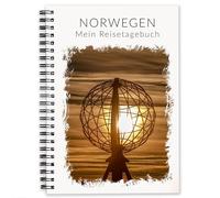 Calmondo Journal de voyage norvégien à remplir | Planificateur de voyage interactif pour 3 semaines | Journal de voyage Norvège Cadeau pour croisière et voyage vers le Cap Nord | Classeur à anneaux