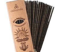 CALMVEDA Encens Patchouli Baton 1960s - pour l'ancrage énergétique (24+ bâtonnets, 23 cm) Encens Naturel Non Toxique en bâtonnets épais au Patchouli d’Indonésie | Arôme boisé Profond et terreux