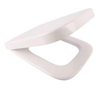 Calmwaters® Abattant WC pour Keramag Renova Nr 1 Plan (202150, 202160) avec Frein de Chute, Softclose, antibactérien, Siège de toilette fabriqué dans l'UE, amovible, Forme Carré, Duroplast Blanc