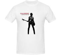 Calogero Les Feux Dartifice Black Tee Shirts for Men White S
