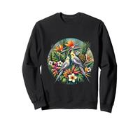 Calopsittes, Oiseaux tropicaux, Fleurs, héliconia Sweatshirt