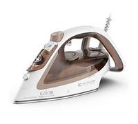 Calor Easygliss Eco Fer à repasser, 2800 W, Débit vapeur 50 g/min, Fonction Pressing 240 g/min, Jusqu'à 30 % d'économie d'énergie, Semelle Durilium Airglide, Fabriqué en France, Argile FV5780C0
