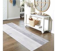 Calore Tapis de Cuisine antidérapant Lavable Tapis Cuisine Long Doux Gris Tapis Cuisine Devant evier pour Chambre à Coucher couloirs Salon Cuisine (Gris/Bleu Clair, 80 x 150 cm)