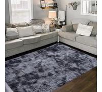 Calore Tapis de Salon Shaggy Moderne Interieur Confortable Maison Tapis de Sol (Gris Noir, 120 x 160 cm)