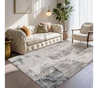 Calore Tapis Salon Doux Tapis Chambre Grand Tapis de Salon Moderne Abstrait Antidérapant à Poils Courts (Gris-Multi, 120 x 160 cm)
